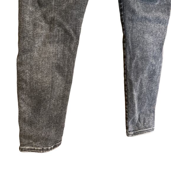 Frame Le One High Rise Waist Crop Skinny Denim Jeans Hughes Acid Wash Grey 2 - Picture 7 of 14